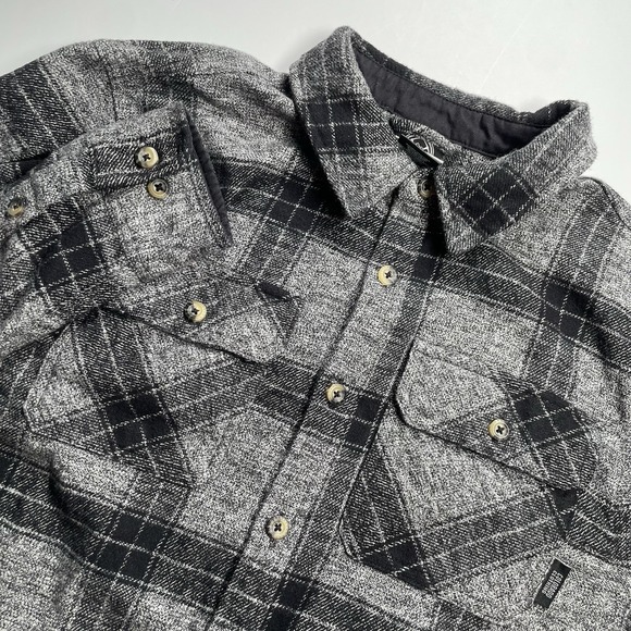 Colorado‎ Clothing Men's Shirt Shacket M Black Gray Plaid Flannel Button Down - Picture 1 of 9